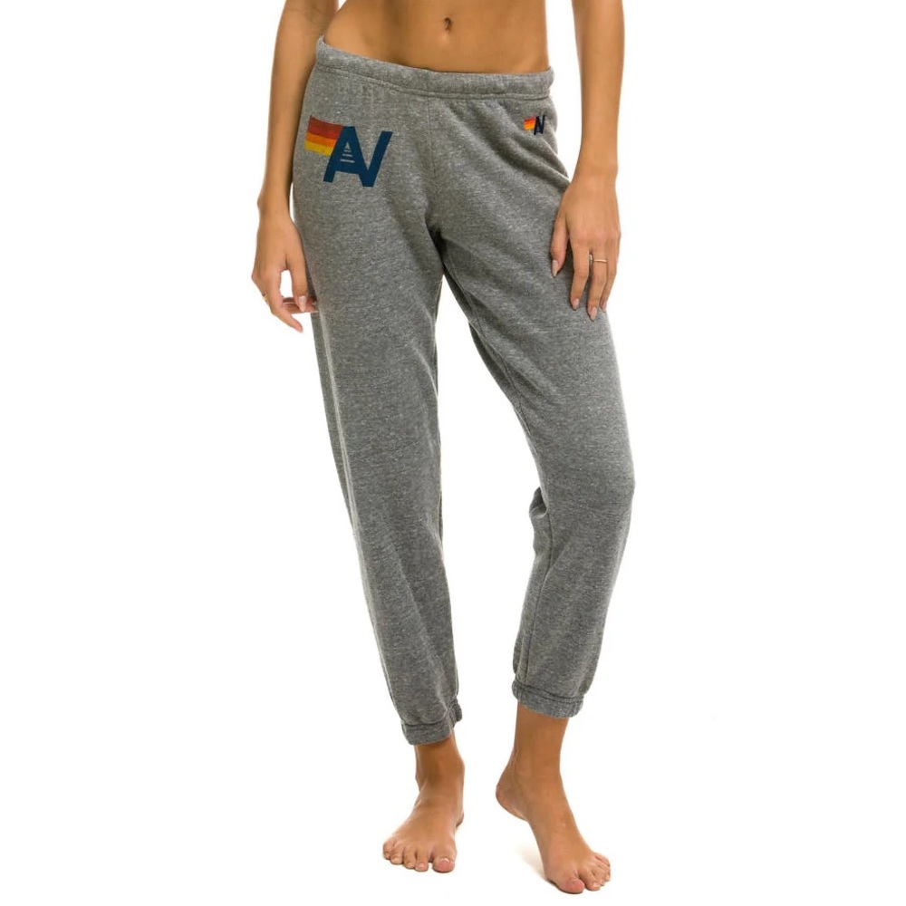 Aviator Nation Women’s Logo Sweatpants Heather Grey Medium